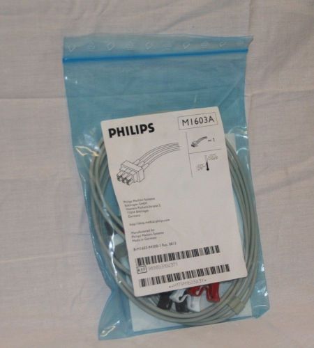 Philips  M1603A 3 Lead ECG Safety Cable Lead Set NEW IN PACKAGE