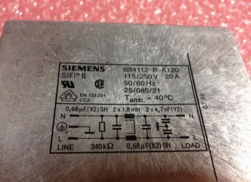 SIEMENS B84112-B-A120 LINE EMV FILTER    100-Day Warranty!