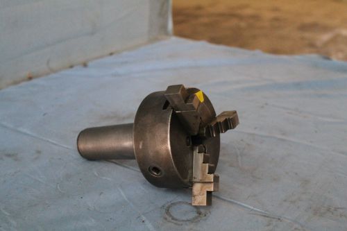 Union 4 inch 3 jaw no. 93k metalworking / grinding chuck w #12 b and s taper for sale