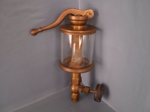 Original lunkenheimer brass alpha #6 hit &amp; miss steam engine oiler for sale