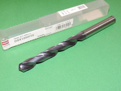 Tungaloy 12mm Solid Carbide Coolant Fed Drill 5xD TiALN (DSX1200F05) GIGA JET