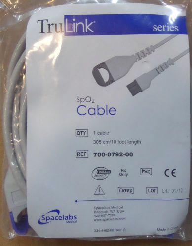 SPACELABS Tru-Link SpO2 Cable 700-0792-00