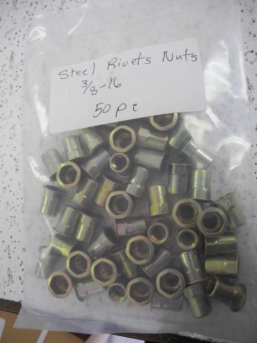 3/8-16 Steel Rivet Nuts - Lot of 50