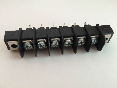 6 Position Stud Screw Electrical Terminal Board, 9 per package.