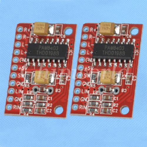 2PCS Mini Digital Power Amplifier Board 3W+3W AMP Module 5V for Arduino