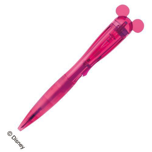 Shachihata name ballpoint pen Mickey clear pink NP-QUDM3/MO
