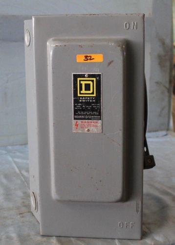 Square D fusible disconnect safety switch 60 amp 240 volt   FREE SHIP