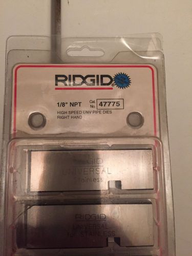 Ridgid 47775 1/8&#034; high speed universal pipe dies right hand pipe threader for sale