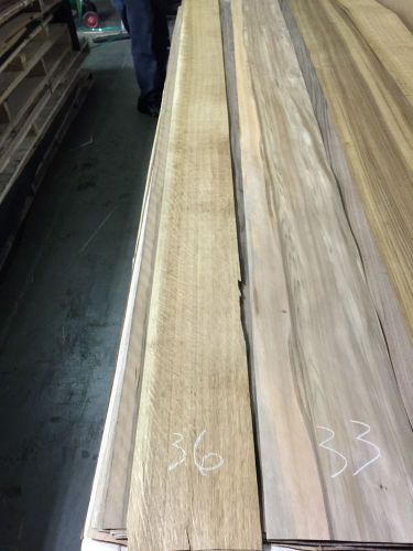 Wood Veneer English Brown Oak 6x120 8pcs total Raw Veneer  &#034;EXOTIC&#034; MEX 36