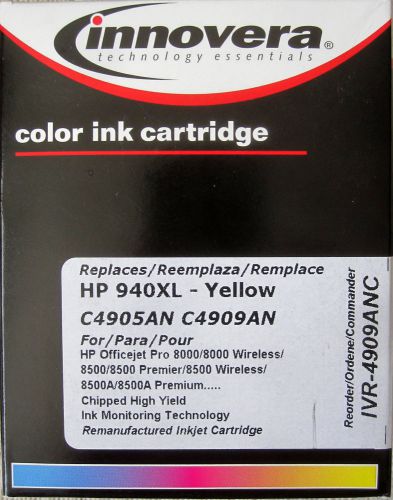 Innovera C4904AN C4908AN HP 940XL Yellow Color Ink Remanufactured High Yield