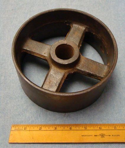 Antique engine flat belt pulley / flywheel old part for sale