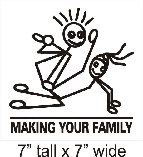 making your family funny car vinyl sticker decals truck window bumper SG19