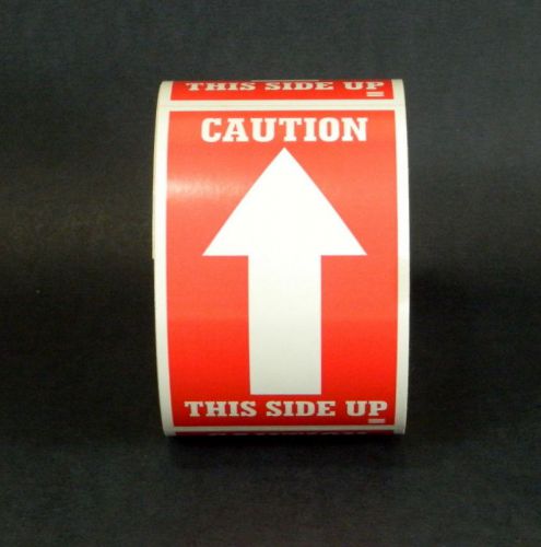 1 ROLL, 500 LABELS, CAUTION THIS SIDE UP, SIZE 3X5 Inches L015A