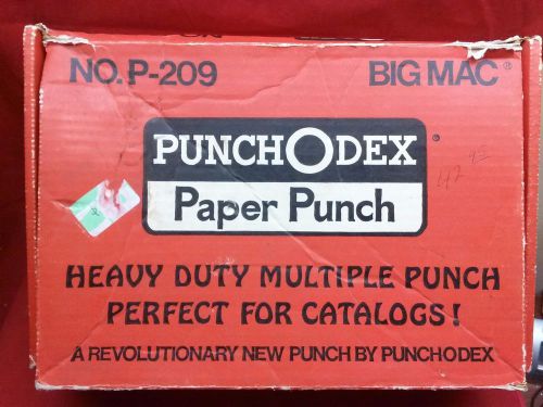 Punchodex &#034;Big Mac&#034; Hole Puncher Model P-209 - Multiple Punch Settings