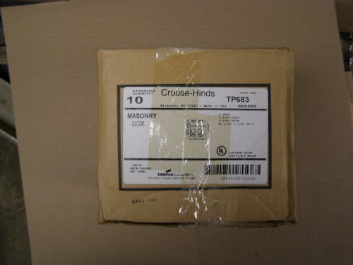 Crouse Hinds TP683 2g mason boxes 1 case