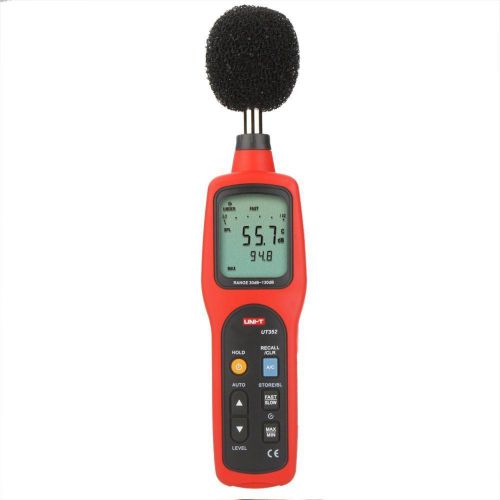 UNI-T UT352 Digital Sound Level Meter dB Decibel Meter Noise Monitor Tester