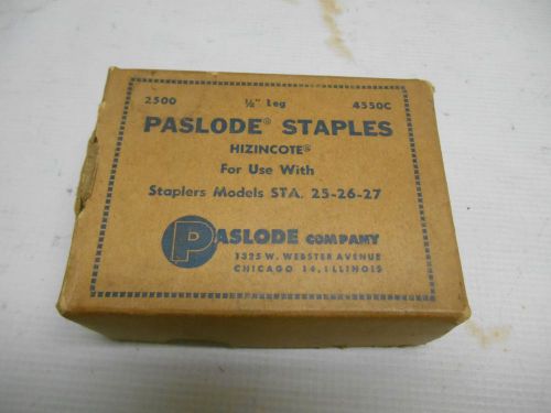 NOS 2500 Count Paslode Staples Hizincote 1/2&#034; Leg for Models STA 25-27, 4550C