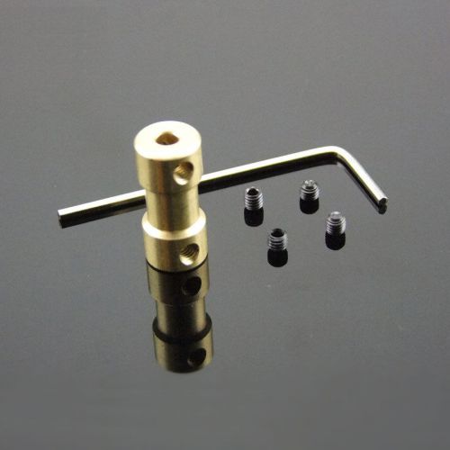 Brass coupling Shaft Motor Coupler 2mm-4mm Motor Connector+Tighten screw