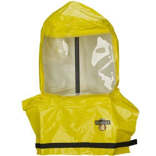 Lakeland ChemMax 4 Short Bib Hood with Visor  Disposable  Yellow (Case of 6)