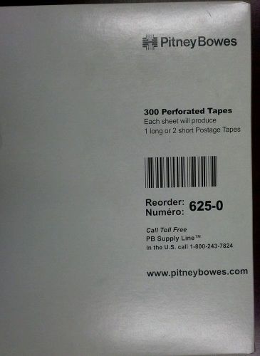 Pitney Bowes, Postage Tape Strips,  300 Perforated Tapes, (Reorder # 625-0)