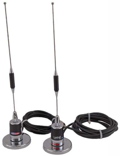 Lot 2 laird b8965c antenex 896-970mhz 13&#034; mobile coil antenna w/magnetic base for sale