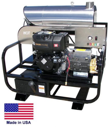 Pressure washer diesel  hot water - skid mounted - 4 gpm  3200 psi - 9 hp  12v for sale