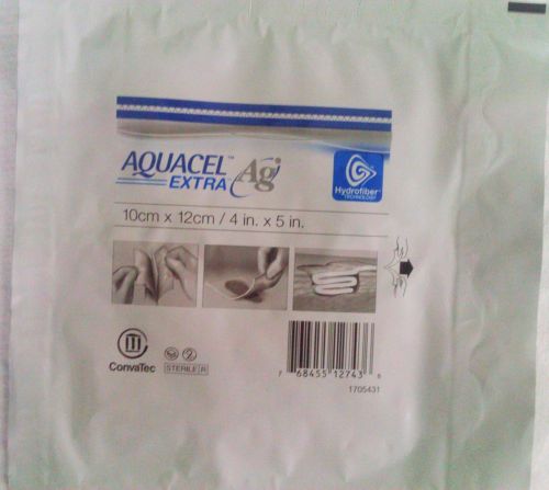 LOT 10 CONVATEC AQUACEL AG EXTRA HYDROFIBER  4&#034; x 5&#034; 420677 exp. 02/17 &amp;later