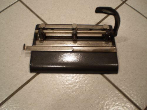 Vintage Master Products Heavy Duty -All Metal- 3 Hole Paper Punch  Series 25