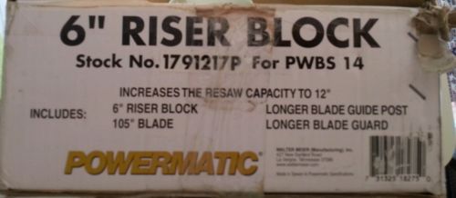 Powermatic 1791217P 6&#034; Riser Block for PWBS14 Bandsaw New