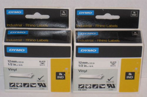 2 Packs of Dymo P/N 1858738 Black on White Industrial - Rhino Labels 18444