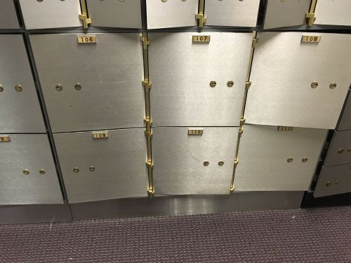 BANK SAFE SAFETY DEPOSIT BOX 6 BOXES PER CABINET