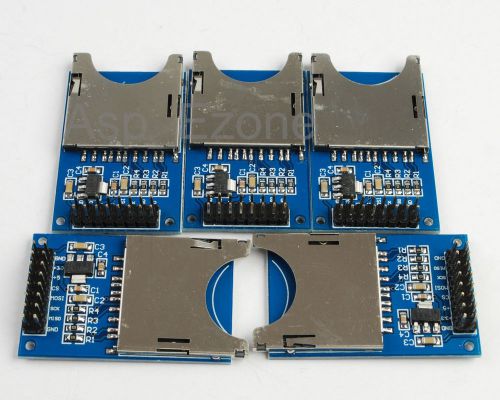 5pcs sd card module slot socket reader for arduino arm mcu for sale