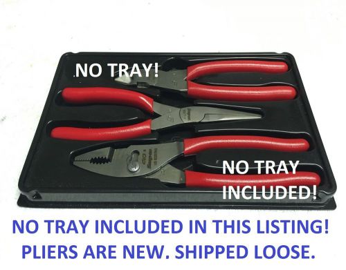 Set PL300CF  SNAP ON TOOLS  NO TRAY!  Pliers/Cutters NEW RED!  96ACF 47ACF 87ACF