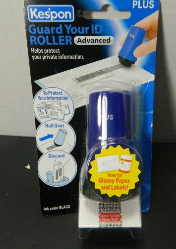 Kespon Plus Guard Your ID Advanced Roller Stamp Blue Black Ink ID Protection**
