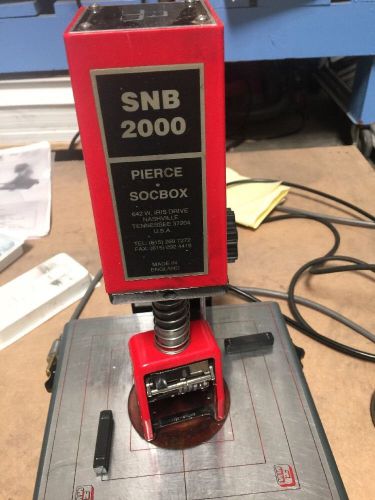 SNB 2000 SEQUENTIAL NUMBERING MACHINE Electric w Foot Pedal PIERCE SOCBOX