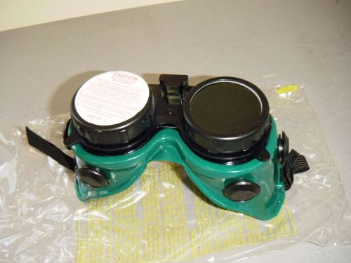 US Safety U002368150 Green Frame Flip Up Front Hooded Vents 5.0 Welding Goggles