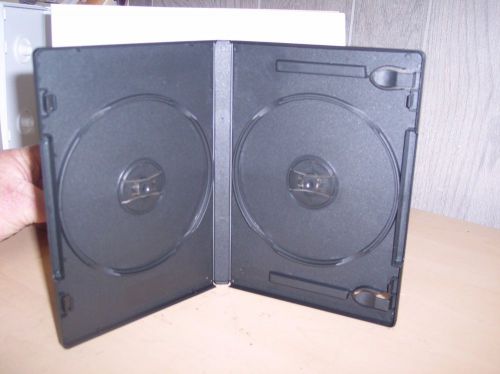 Dual (Holds 2) Regular DVD Cases in Black (100 lot)