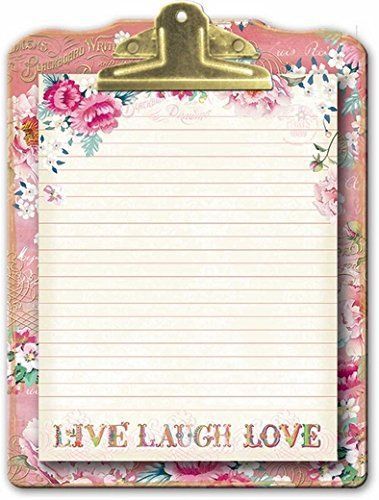 Punch studio everyday clipboard &amp; note pad gift set – lovely letters 49607 for sale