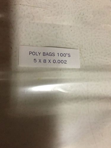*Clear Flat Polyethylene Poly Plastic Bags 5&#034; x 8&#034; 1000 pcs 2 Mil FAST SHIPPING*