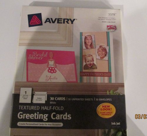 Avery Textured Half-Fold Greeting Cards for Inkjet Printers 3378   G200