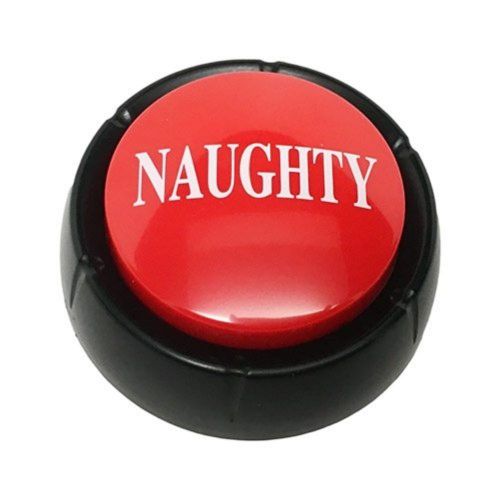 Naughty Electronic British Voice Red Sound Button - Novelty Desk Toy