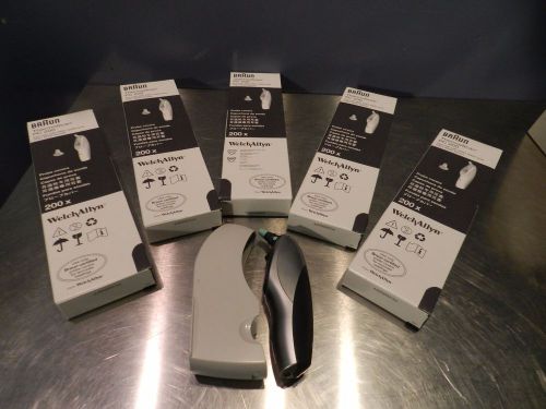Welch allyn thermoscan pro 4000 tympanic thermometer with 1000 pc 200 covers for sale