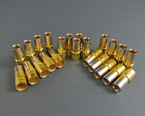 Lot of (23) Cannon 031-3118-006 Gold-Plated #0 AWG Socket Contacts