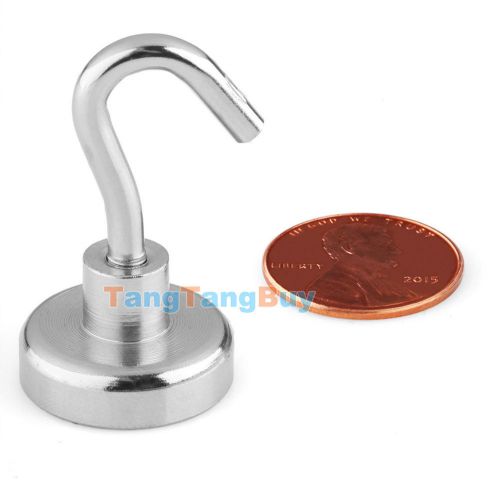 1pc neodymium hook magnets each holds ** 18 lbs ** for sale