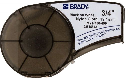 Brady m21-750-499 16&#039; length 0.75&#034; width b-499 nylon cloth black on white lab... for sale