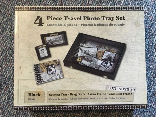 Travel Photo Tray 4 Piece Set Black