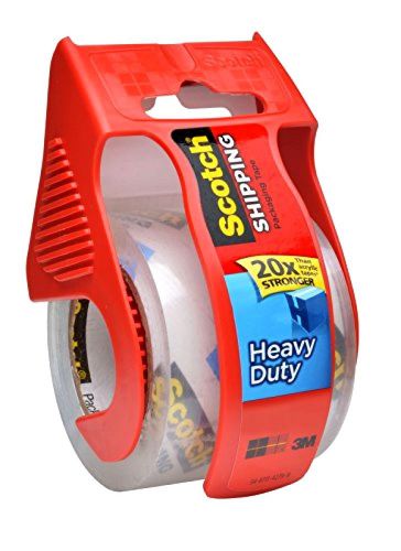 Scotch 3M Heavy Duty 20x Stronger Packaging Tape w/ Hand Dispenser,6 count Rolls