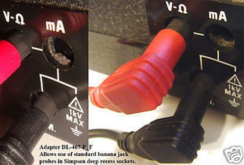 Adapter set simpson deep socket meters to banana probes for sale