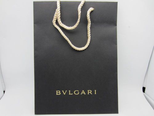 Bulgari Bvlgari jewelry gift bag tote shopping empty black 11&#034;