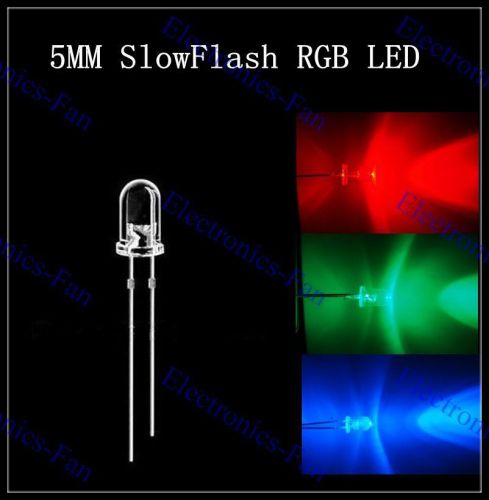 50pcs 5MM RGB Slow Flash LED Utral Bright Multi-Color LED Diode